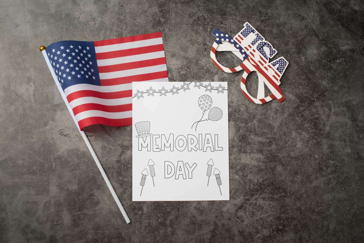 Free memorial day printable loring pages for kids