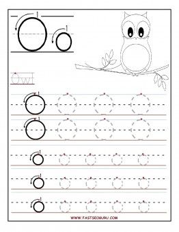 Printable letter o tracing worksheets for preschool