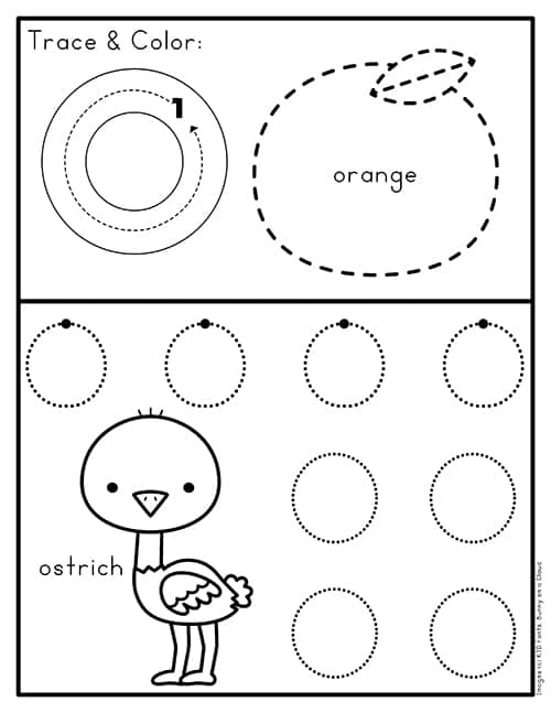 Letter o preschool printables