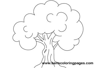 Oak tree coloring pages