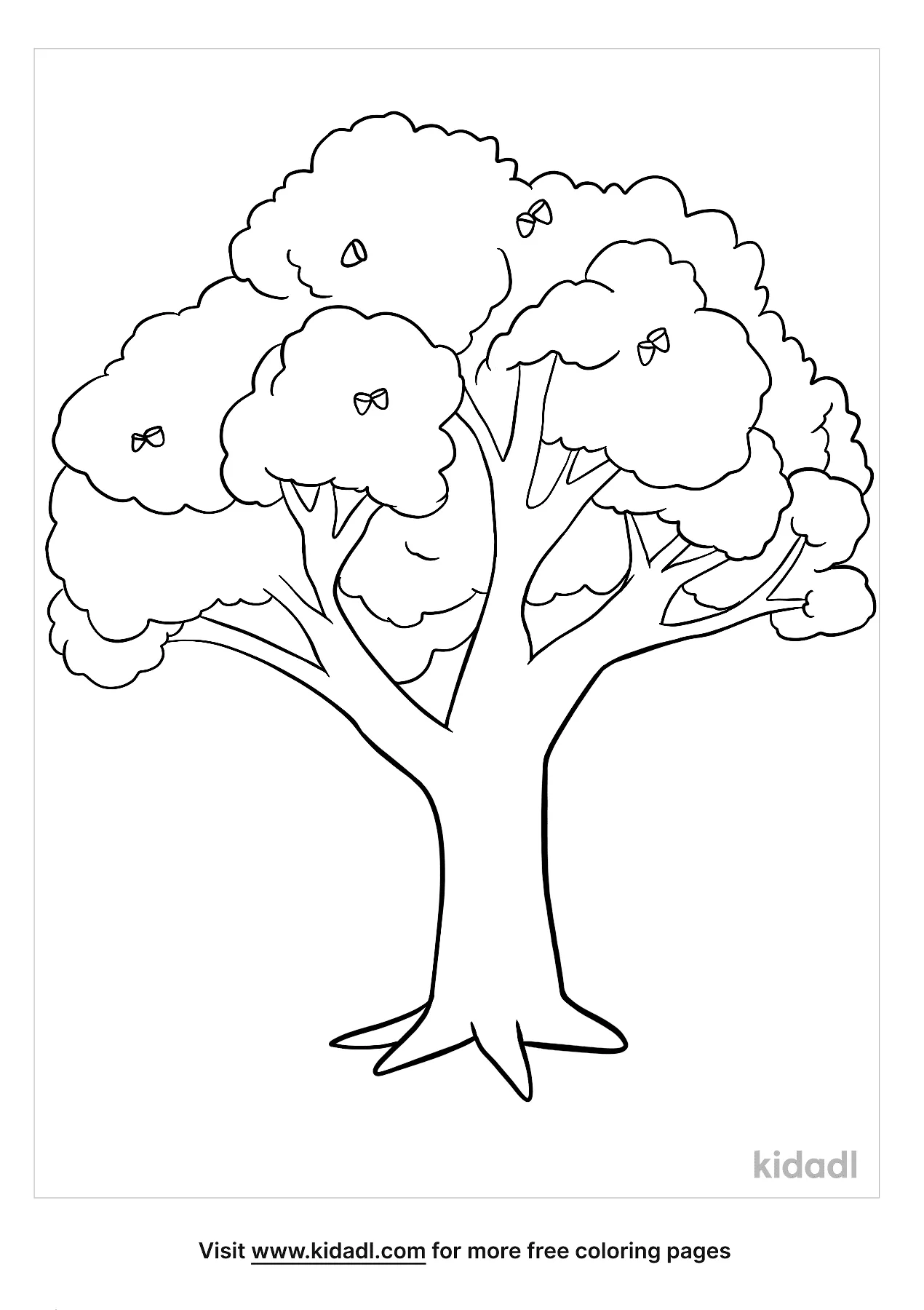 Free oak tree coloring page coloring page printables