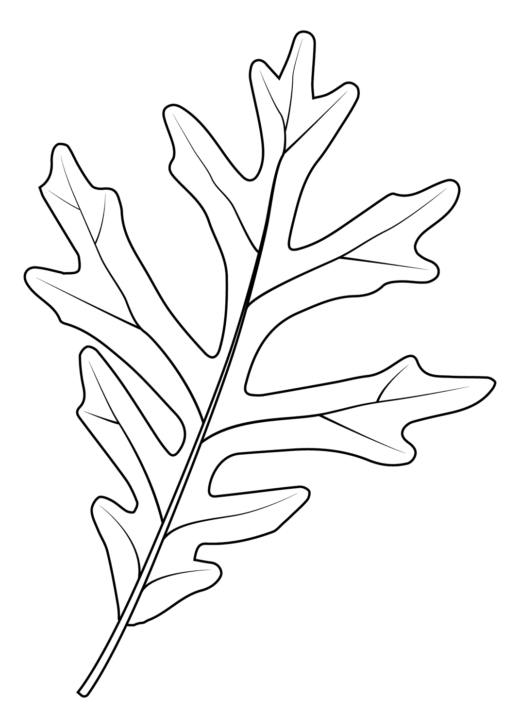 Drawing of an unique leaf coloring page