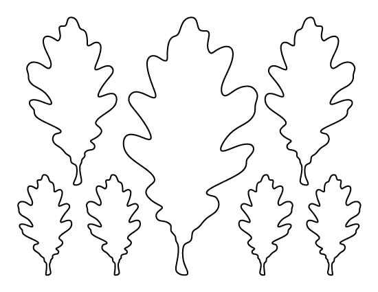 Printable oak leaf template leaf template leaves template free printable leaf outline