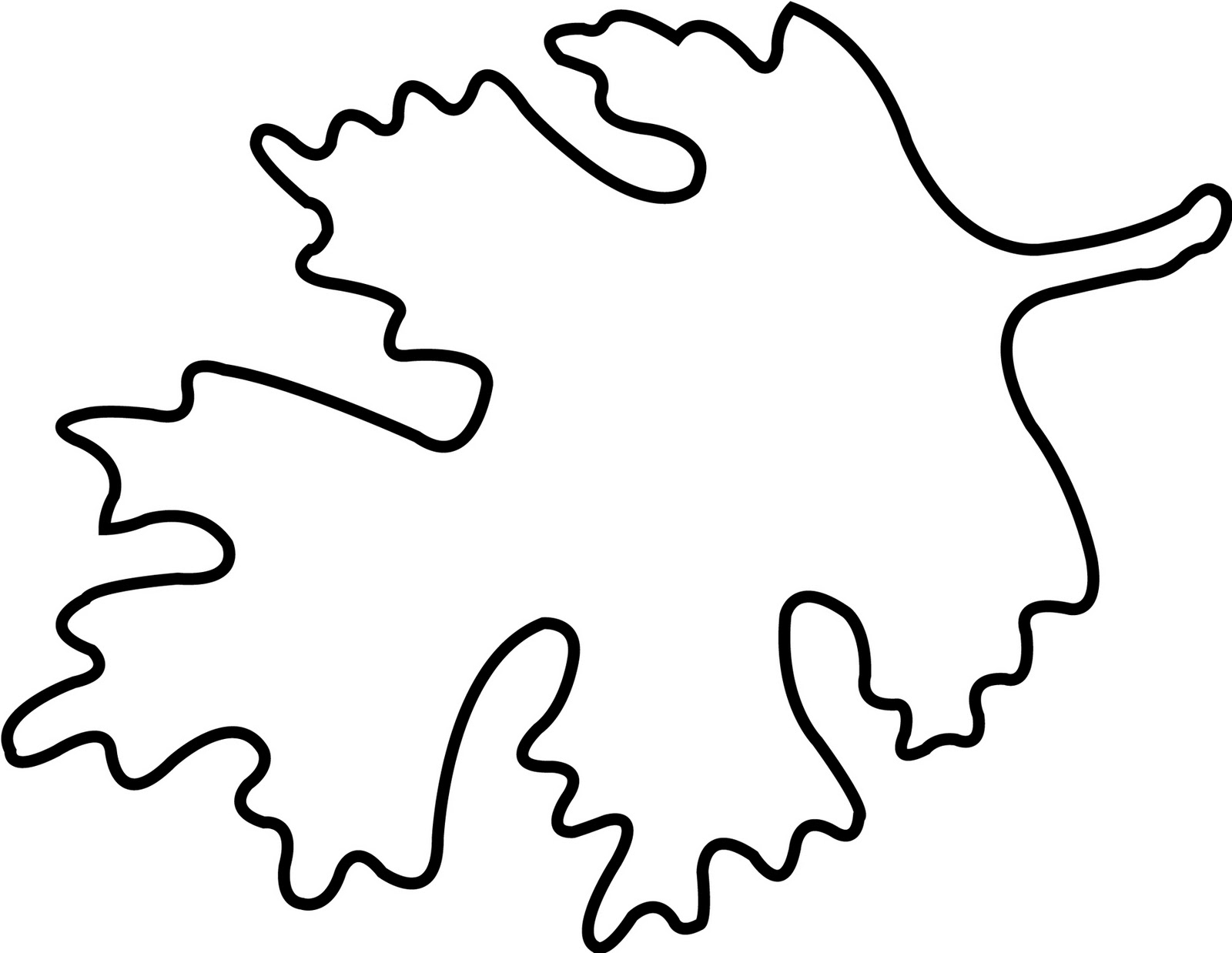 Oak leaf template free printable