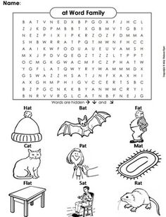 At word family activity word search colorg sheet phonics worksheet word families phonics worksheets phonics