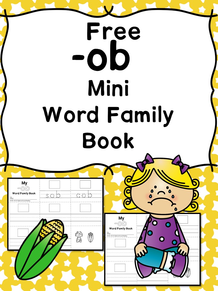 Ob cvc word family worksheets mrs karles sight and sound reading