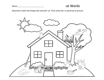 At word family coloring tpt