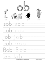 Ob word family printables