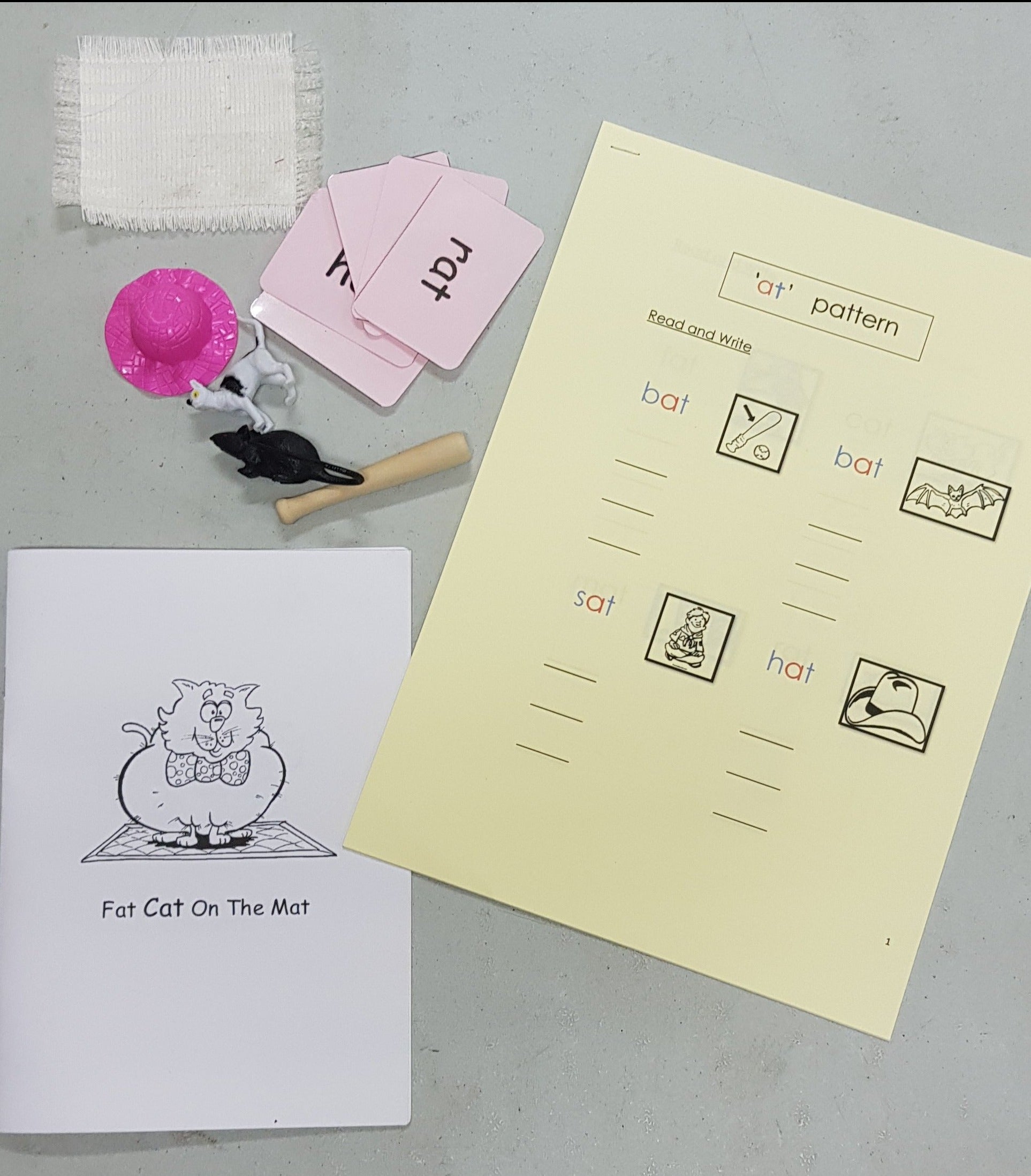 Montessori pink scheme phonics word family at pattern worksheet ob