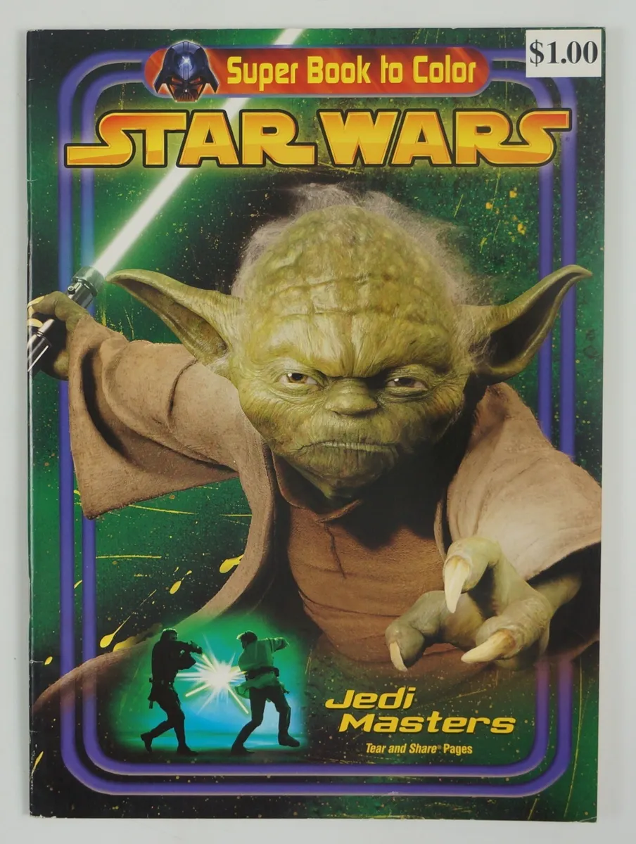 Star wars super book to color jedi masters unused obi