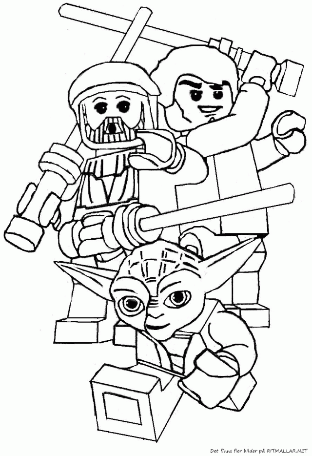 Lego obi wan kenobi coloring page