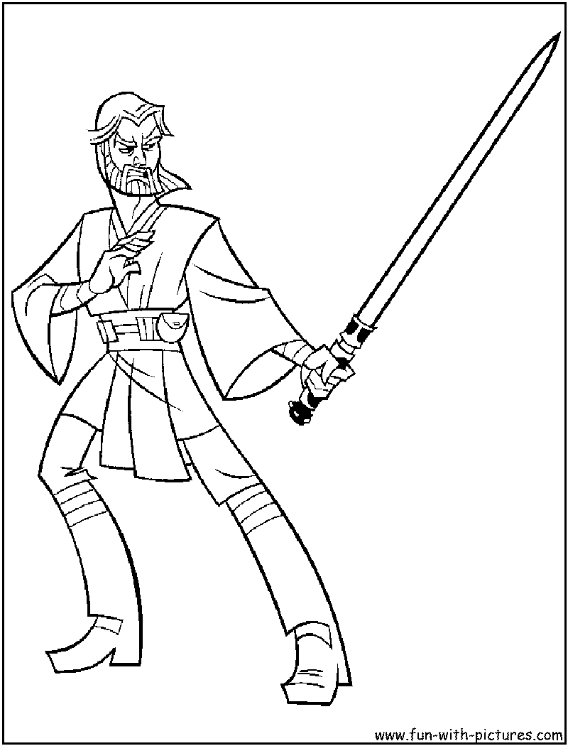 Obiwankenobi coloring page