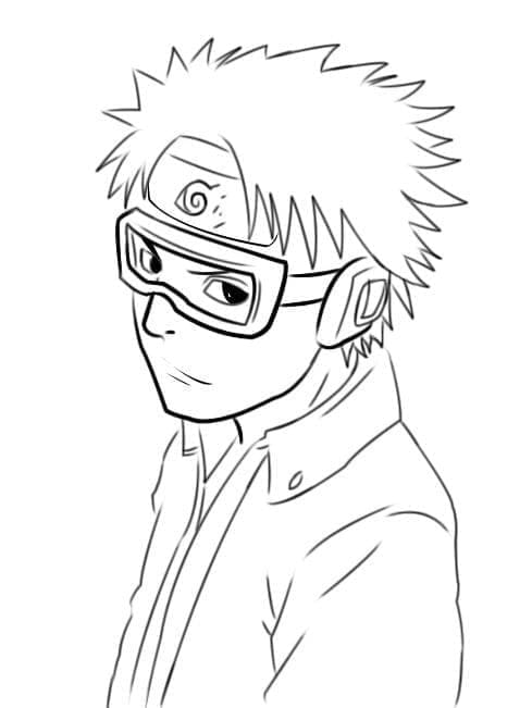 Young obito uchiha coloring page