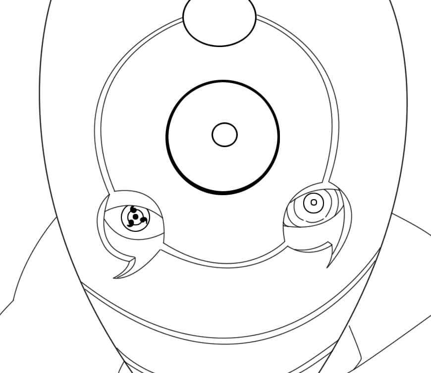 Printable uchiha obito coloring pages