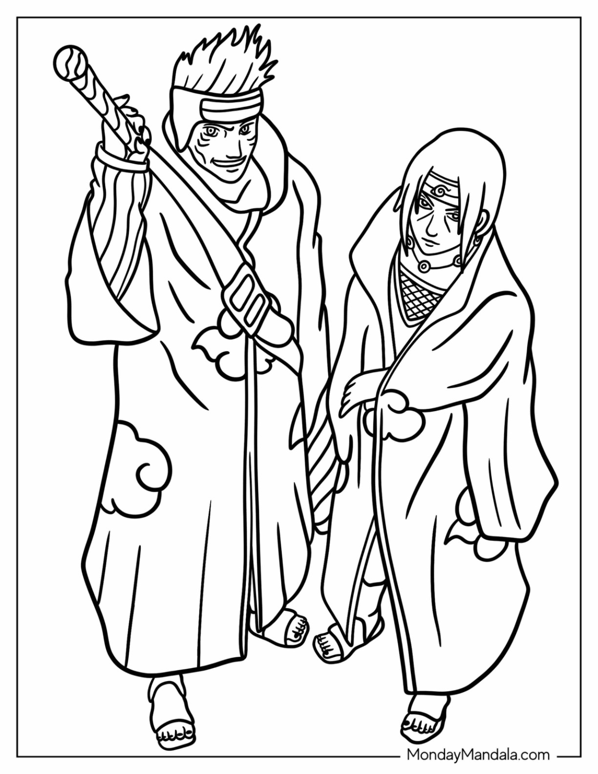 Itachi coloring pages free pdf printables