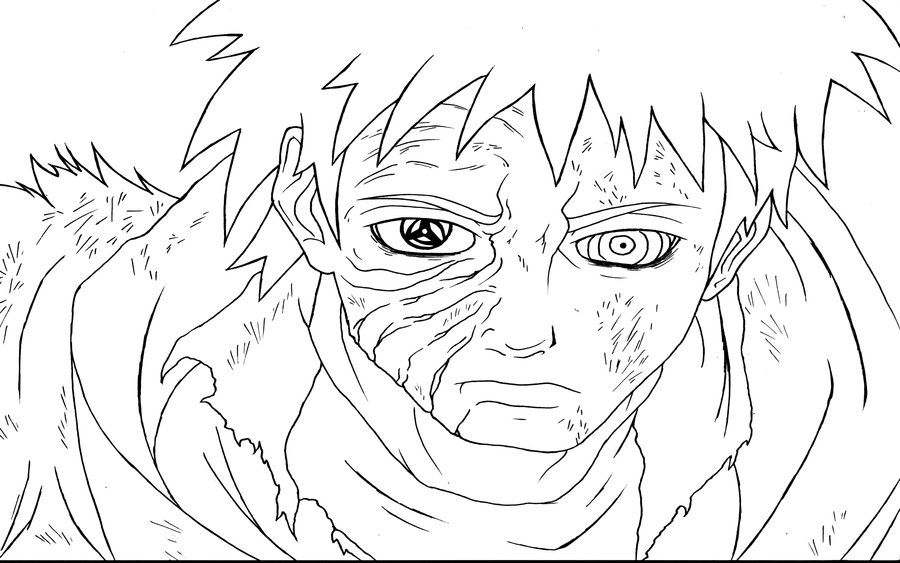 Obito uchiha para colorir