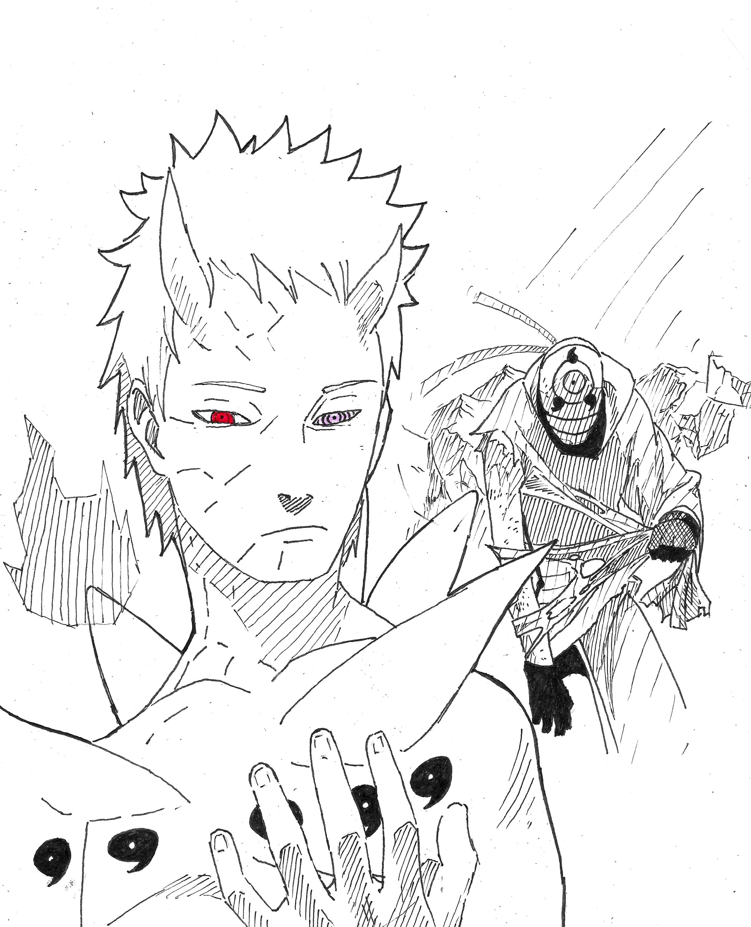 Obito uchiha drawing rnaruto