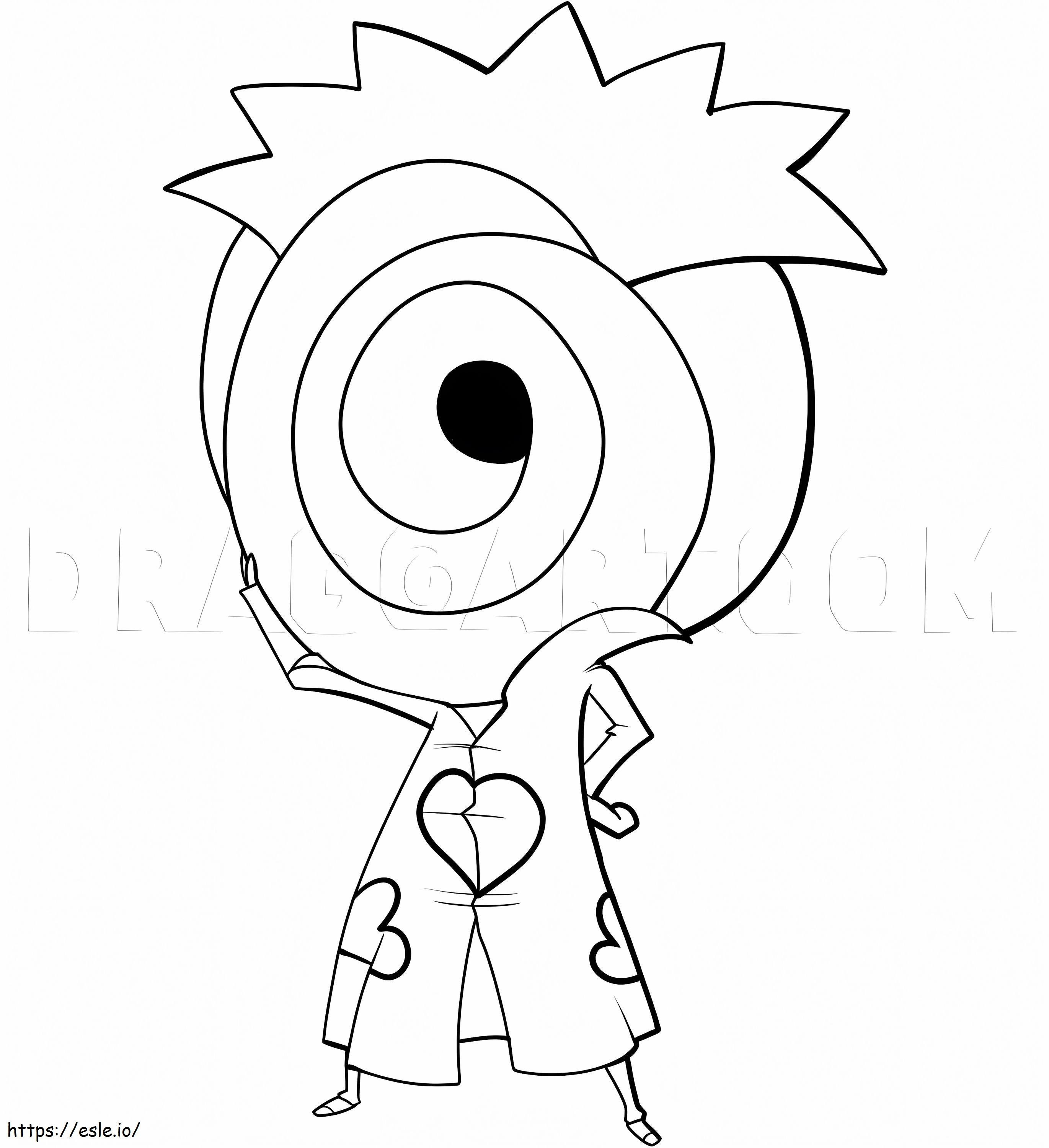 Chibi tobi obito coloring page