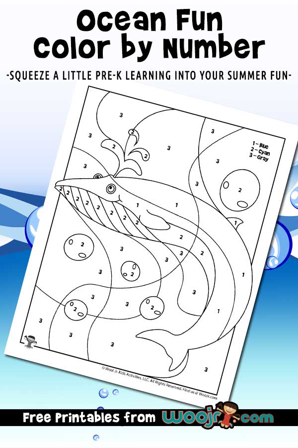 Ocean color by number pages woo jr kids activities childrens publishing