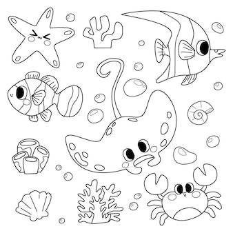 Ocean animals coloring pages printable images