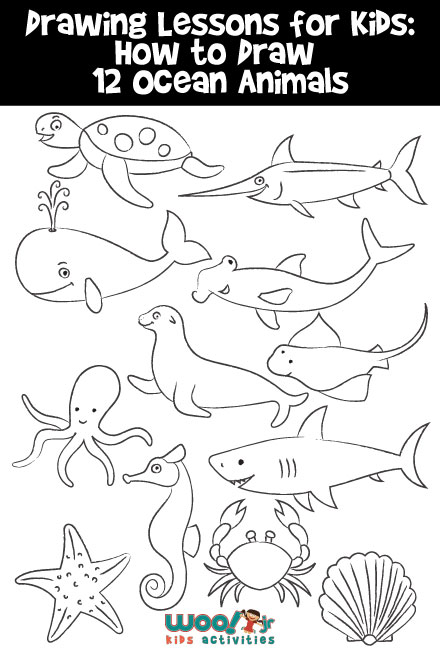 How to draw for kids ocean animals to draw step by step woo jr kids activities childrens publishing