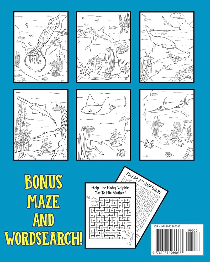Sea life coloring book a coloring book for kids ages