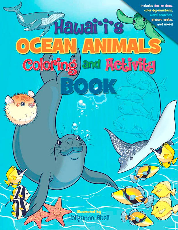 Hawaiis ocean animals coloring and activity book