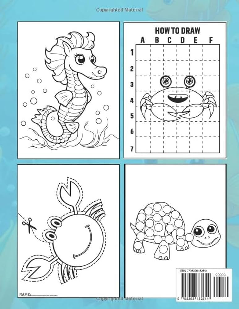 Ocean animals activity book for kids cool sea life puzzles with solutions