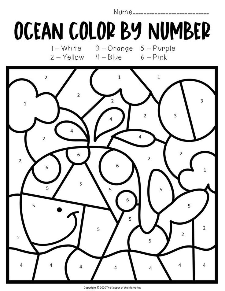 Free printable color by number ocean preschool worksheets ocean activities preschool ocean theme preschool preschool colors