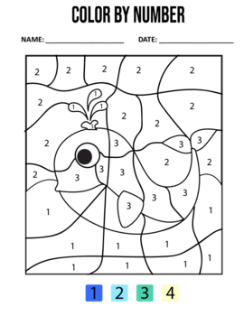 Ocean animals coloring pages color by number under the sea activities