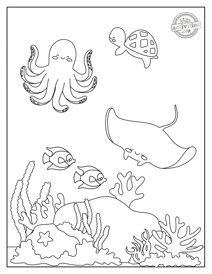 Fascinating under the sea coloring pages to print color kids activities blog