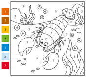 Ocean color by number coloring pages free coloring pages