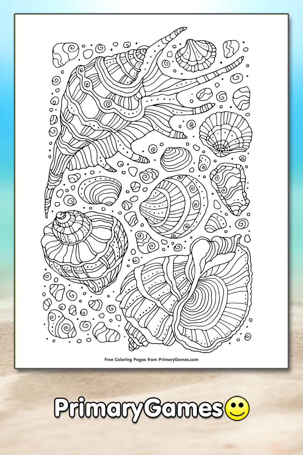 Summer sea coloring page â free printable pdf from