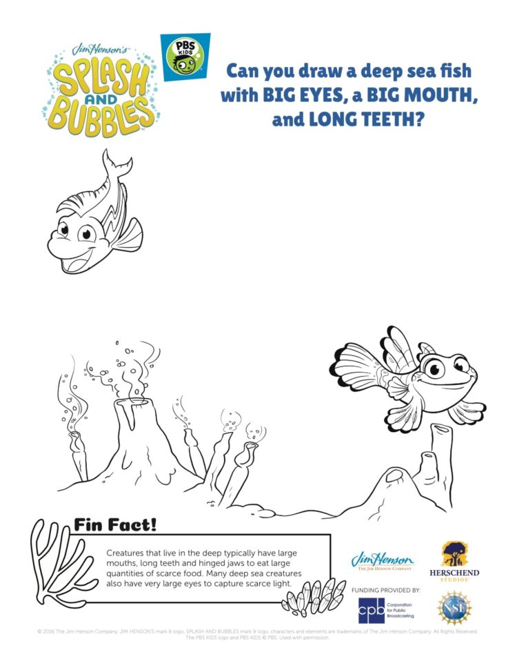 Deep sea creatures coloring page kidsâ kids for parents