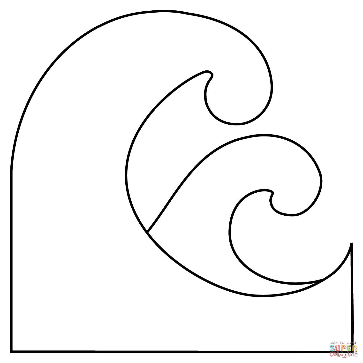 Water wave emoji coloring page free printable coloring pages