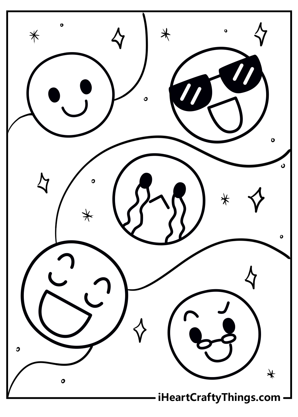 Printable emoji coloring pages updated