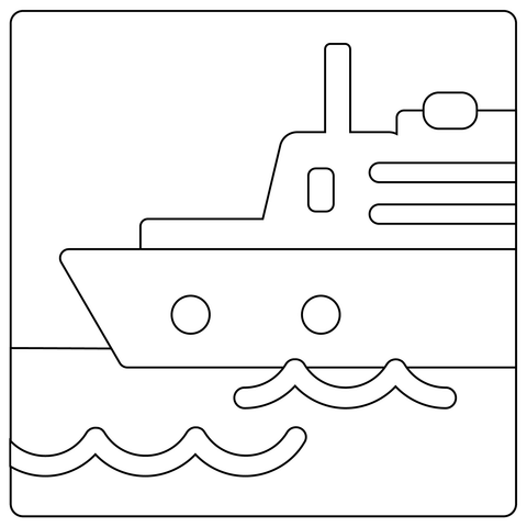 Ship emoji coloring page free printable coloring pages