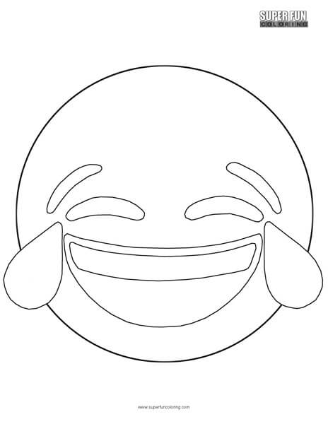 Tears of joy emoji coloring sheet