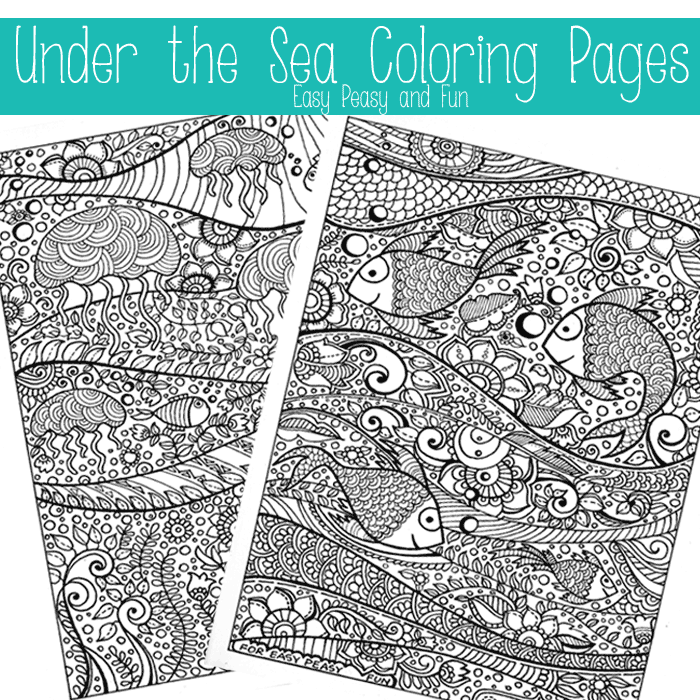 Under the sea coloring pages for adults