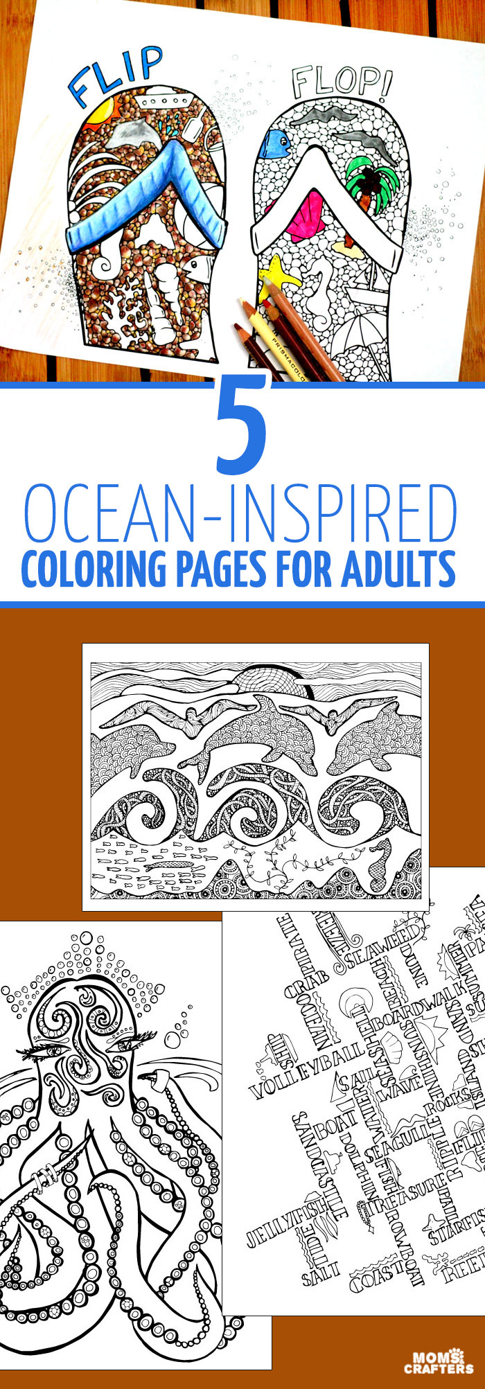 Ocean coloring pages for adults