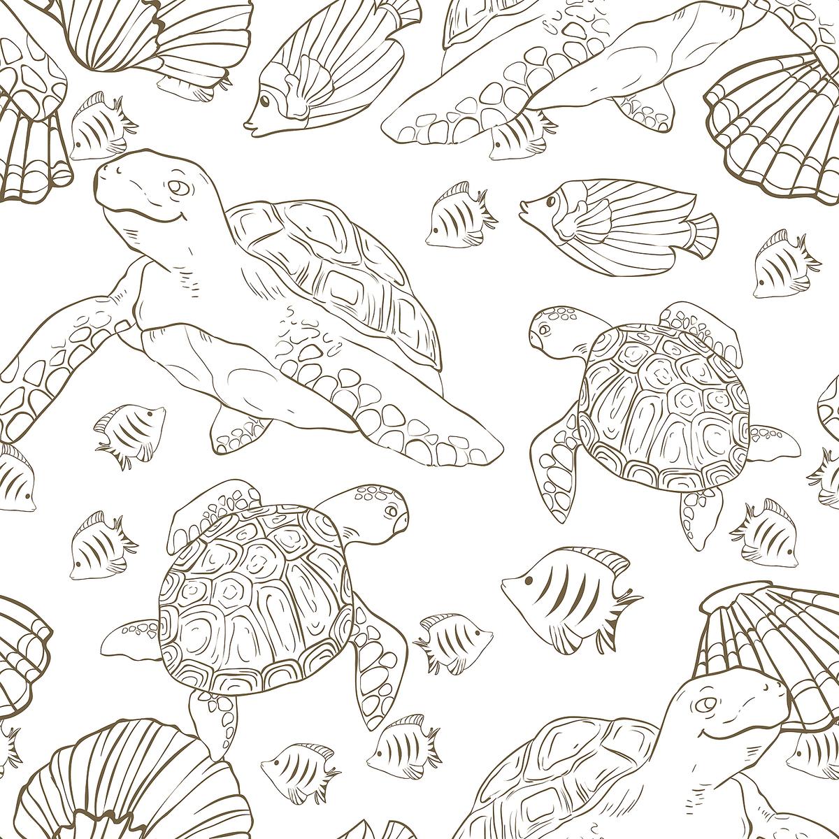 Sea creatures coloring pages fish dolphins sharks other marine life