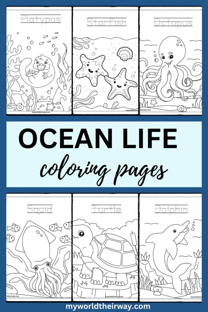 Dive into fun with ocean animal coloring pages