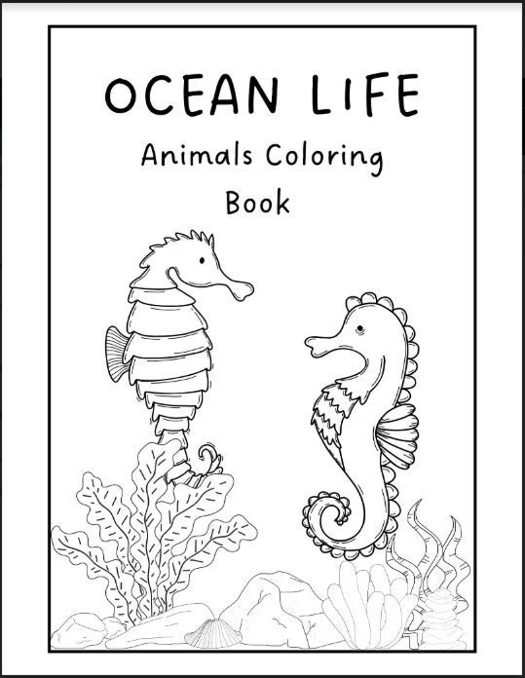 Ocean life coloring book pgs