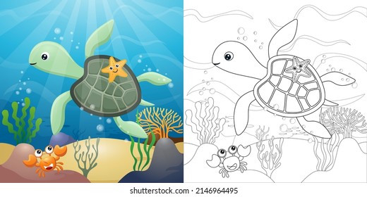 Sea life coloring pages images stock photos d objects vectors