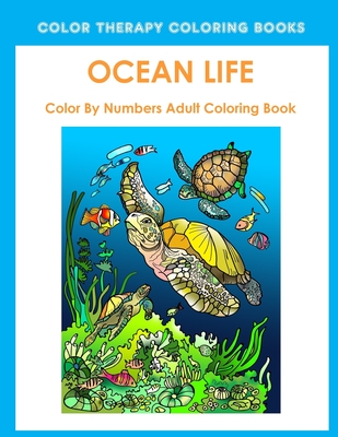 Ocean life color by number adult coloring book paperback boswell book pany