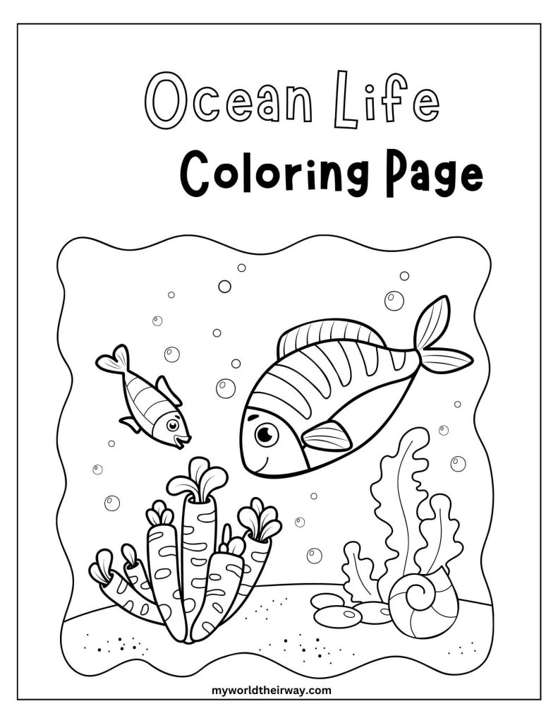 Dive into fun with ocean animal coloring pages