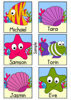 Under the sea name tags editable