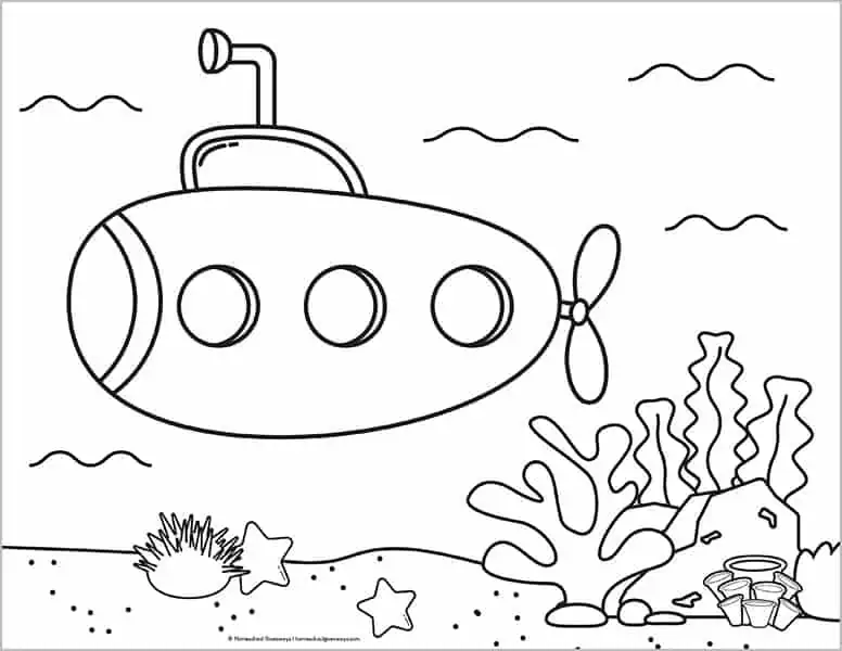 Ocean coloring pages for kids to print for free