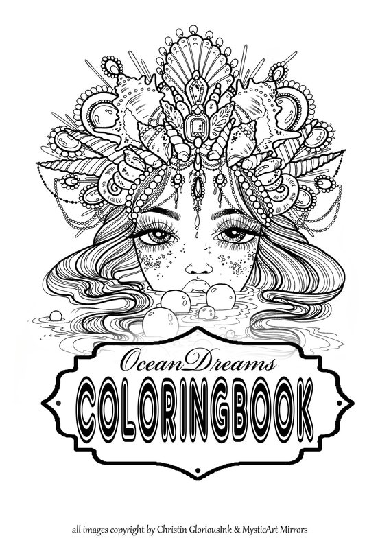 Ocean dreams pdf coloring book digital instant download