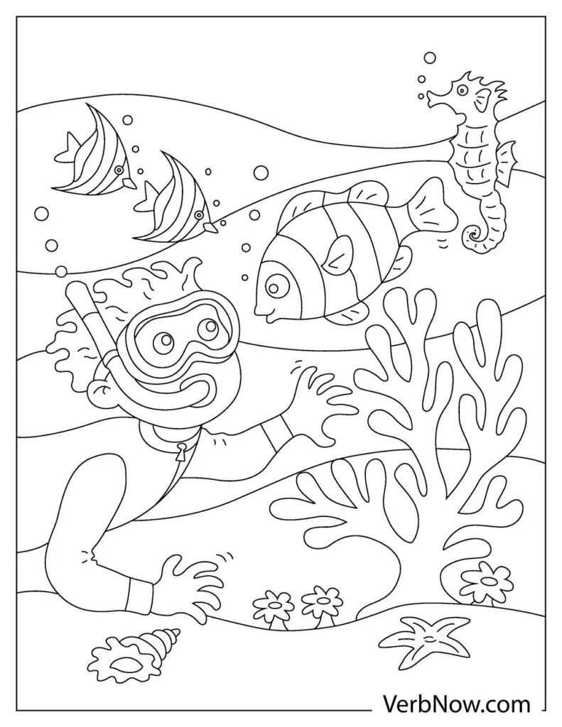 Free ocean coloring pages book for download printable pdf